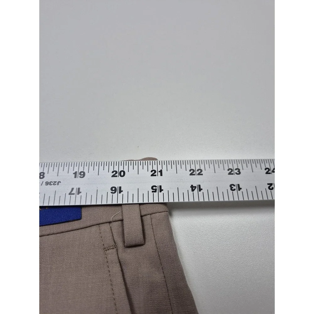 Giles & Jasper Suit Pants Mens 42x36 Beige Wool Stretch Dress Unhemmed NWT